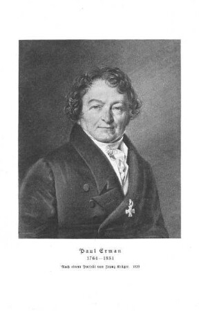 Paul Erman 1764-1851. Nach einem Porträt von Franz Krüger. 1826