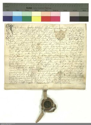 Revers Christian Ignaz Gerlachs bezüglich der Belehnung mit einem Bauplatz und Garten in Fulda durch Placidus [von Droste], Abt von Fulda