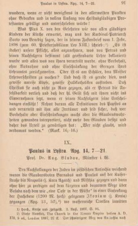 91-113 Paulus in Lystra : Apg. 14,7-21