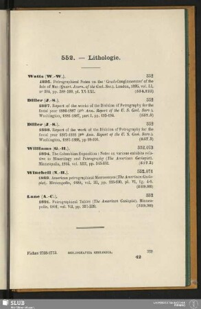 552. - Lithologie