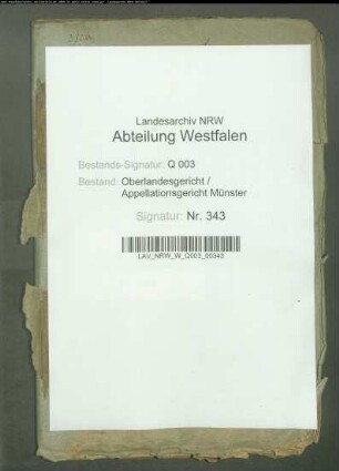 Das Depositum des vormaligen Tribunals zu Rees und dessen Aktive