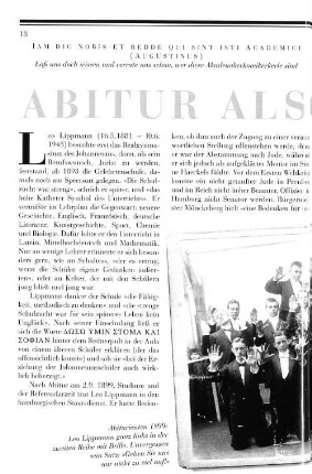 ABITUR ALSCENTENNUM