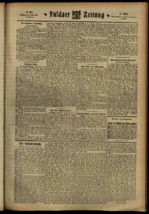Dritte Ausgabe vom Samstag, den 04. Mai 1912.