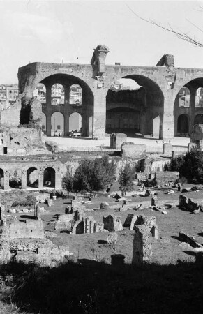 Am Forum Romanum : Blick auf die Ruinen des Forum Romanums