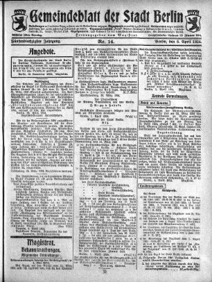 1924,14: Nr. 14, 6. April 1924