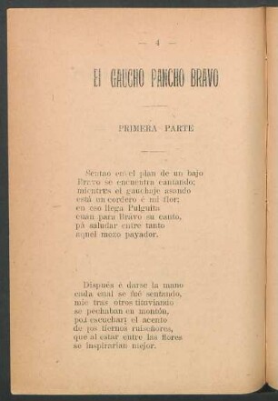 El gaucho Pancho Bravo : Primera parte