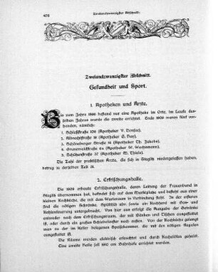 Zweiundzwanzigster Abschnitt. Gesundheit und Sport