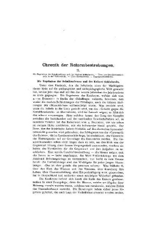 Chronik der Reformbestrebungen : II.