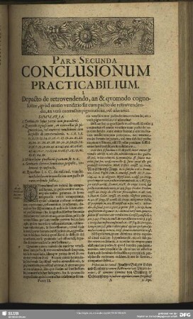 Pars Secunda Conclusionum Practicabilium