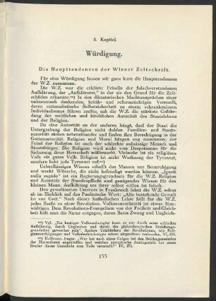 8. Kapitel. Würdigung.
