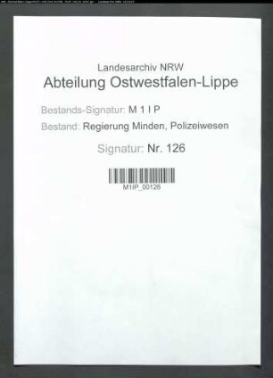 Polizeiverwaltung im Kreis Warburg