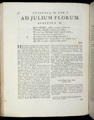 Ad Julium Florum. Epistola III. / A Julium Florum. Epitre III. - Ad Mæcenatem. Epistola VII. /A Mecenas. Epitre VII.