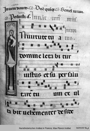 Initiale I mit einem Märtyrerheiligen - Antiphonarium Commune Sanctorum, Proprium de Sanctis et Proprium de tempore