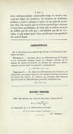 Question proposée.