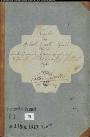 Zivilstandsregister der katholischen Gemeinde Istrup, Kreis Höxter (GAHT 1810) (Gemeinde: Katholische Gemeinde Istrup)