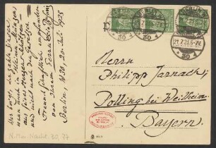 Brief an Philipp Jarnach : 20.07.1923