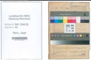 Entnazifizierung Josef Renn , geb. 04.02.1897 (Beamter)