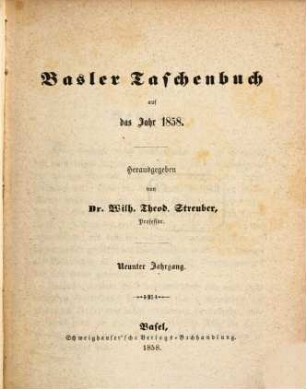 Basler Taschenbuch, 9. 1858