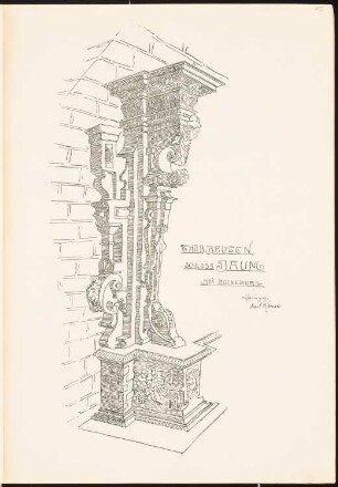 Skizzenheft WS 1902/1903: Skizzen aus Bückeburg: Perspektivische Ansicht
