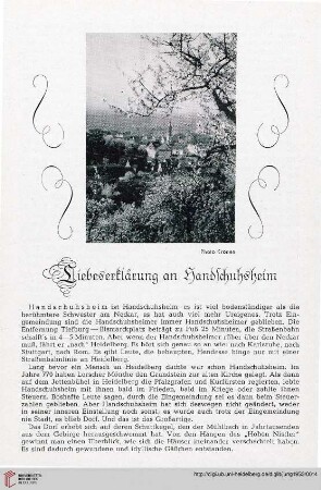 Liebeserklärung an Handschuhsheim