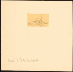 Dom des Hl. Nikolaus, Znaim: Perspektivische Seitenansicht (Nach- oder Durchzeichnung nach: Über Land und Meer, 1875, S. 833)