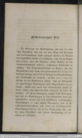 Fünfundzwanzigster Brief