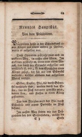 Neuntes Hauptstük. Von dem Präzipitiren.