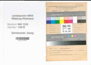 Entnazifizierung Georg Genzikowski , geb. 30.07.1912 (Polizeibeamter)