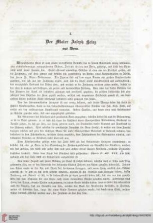 Der Maler Joseph Heinz aus Bern