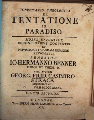 Disp. theol. de tentatione in paradiso