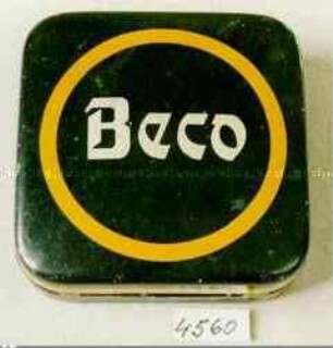 Blechdose für Schreibmaschinenfarbband? "Beco"