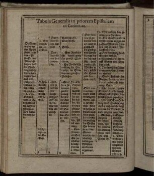 Tabula Generalis in priorem Epistolam ad Corinthios