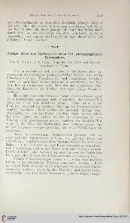 Einiges über den Farben-Contrast für photographische Erzeugnisse