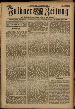 Zweite Ausgabe vom Montag, den 08. November 1897.
