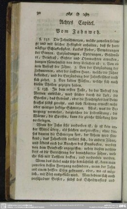 Achtes Capitel. Vom Zahnweh