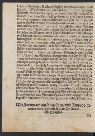Wie Fortunato ain son geborn/ und Ampedo genannt ward/ ...