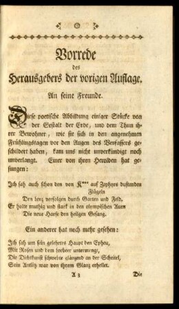 Vorrede des Heruasgebers der vorigen Auflage