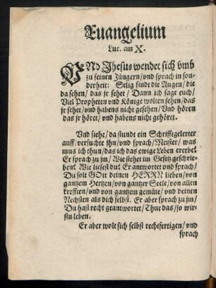 Evangelium Luc. am X.