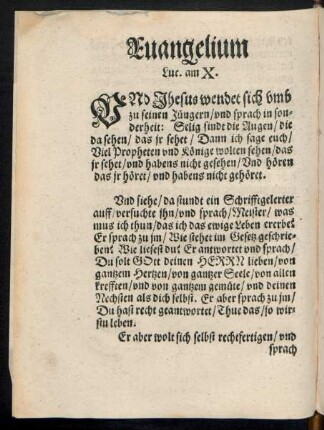 Evangelium Luc. am X.