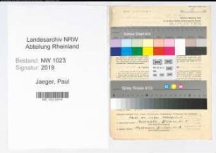 Entnazifizierung Paul Jaeger , geb. 16.04.1903 (Lehrer)