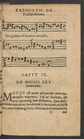 Caput IX. De Modis Seu Intervallis.