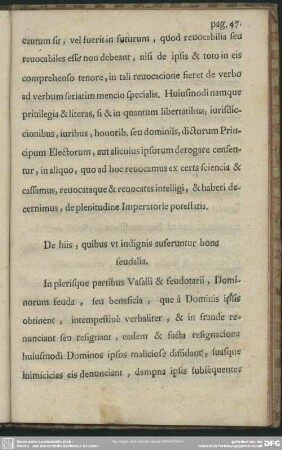 De hiis, quibus ut indignis auferuntur bona feudalia [Cap. XIV.]