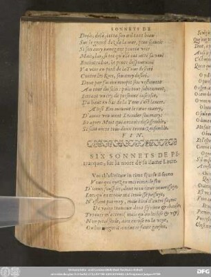 Six Sonnets De Petrarque, ...