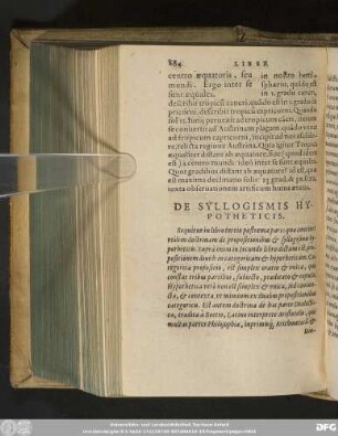 De Syllogismis Hypotheticis.