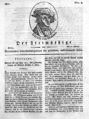 Nro. 8, Freitag, den 11. Januar 1811