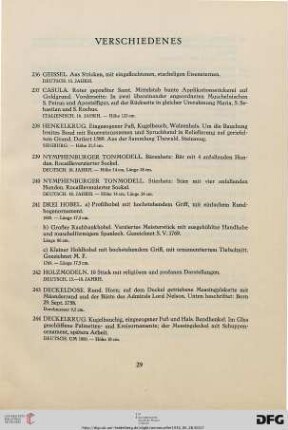Verschiedenes (Nr. 236-255)