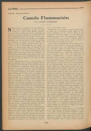 Vida científica : Camilo Flammarión