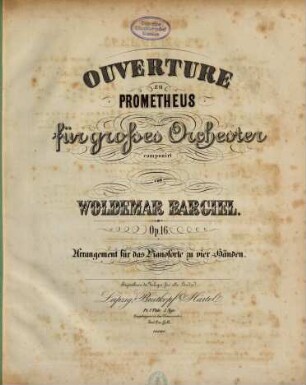 Ouverture zu Prometheus : für großes Orchester ; op. 16