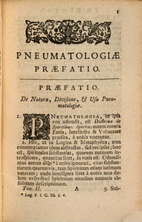 Joannis Clerici Opera Philosophica : In Quatuor Volumina Digesta, 2. Pneumatologia : Cui subjecta est Thomae Stanleii Philosophia Orientalis