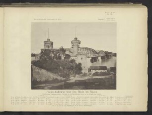eisenbahnbrücke über den Rhein bei Mainz.